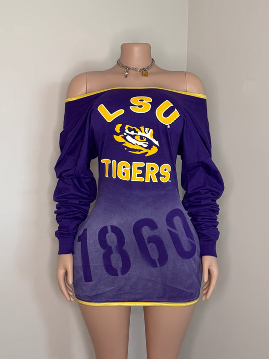 LSU Long Sleeve Dress